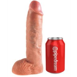 KING COCK - STRAP-ON WITH HOLLOW DILDO 25.5 CM AND BLACK STRAPS
