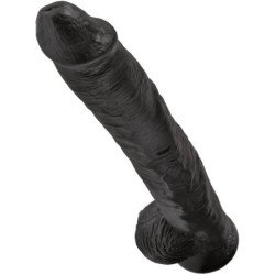 KING COCK - PENE REALISTA CON TESTÍCULOS 30,5 CM NEGRO