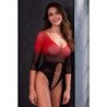 PASSION - BS118 BLACK AND RED MESH BODYSTOCKING