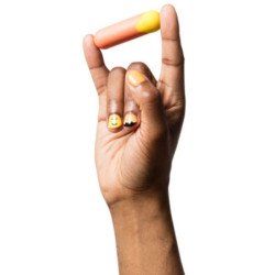 ROMP - BALA VIBRADORA MULTIFUNCIÓN RIOT NARANJA + AMARILLO
