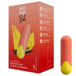 ROMP - BALA VIBRADORA MULTIFUNCIÓN RIOT NARANJA + AMARILLO