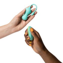 ROMP - HUEVO VIBRATORIO MULTIFUNCIONAL CELLO TURQUESA CON CONTROL REMOTO