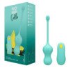 ROMP - HUEVO VIBRATORIO MULTIFUNCIONAL CELLO TURQUESA CON CONTROL REMOTO