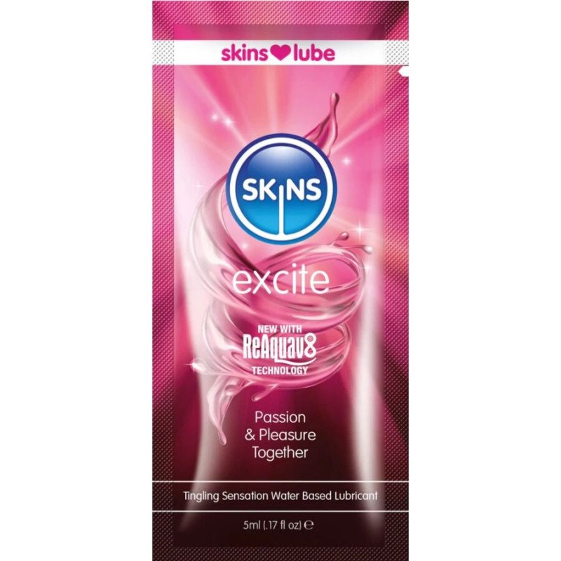 SKINS - EXCITE LUBRICANTE A BASE DE AGUA DOSIS ÚNICA 5 ML