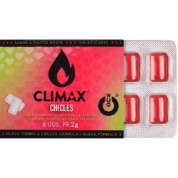 WUG Climax - Functional chewing gum with Maca, Damiana and Ginseng to enhance desire and intimate vitality. BLISTER 8 UNITS