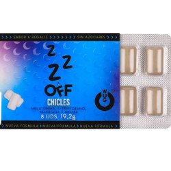 WUG Off - The functional chewing gum that helps you relax and sleep better. BLISTER OF 8 PACKS