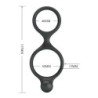 CRAZY BULL - FLORIAN DOUBLE COCK AND BALL RING BLACK
