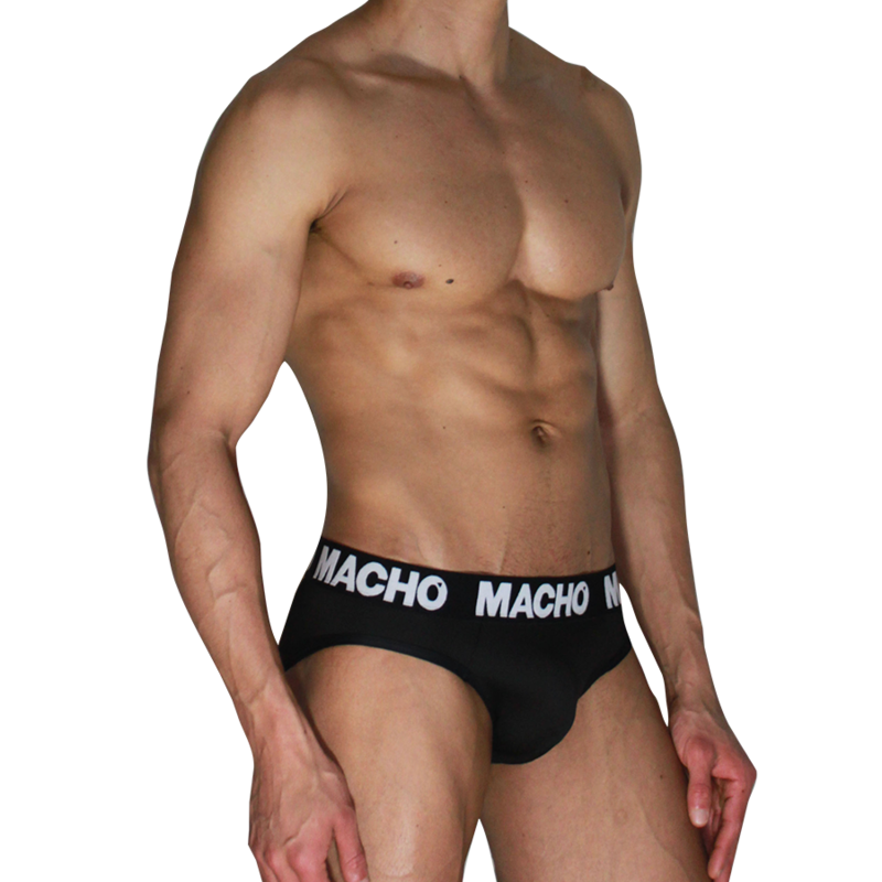 MACHO - MCH007 CLÁSICO SIN MANGAS NEGRO + NEGRO XL
