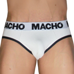 MACHO - MCH006 CLÁSICO SLIP BLANCO + NEGRO S
