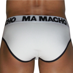 MACHO - MCH006 CLÁSICO SLIP BLANCO + NEGRO S