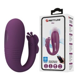 PRETTY LOVE - VIBRADOR DE HUEVO CON EMPUJE KLAY CONTROLADO POR APLICACIÓN MORADO