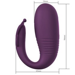 PRETTY LOVE - VIBRADOR DE HUEVO CON EMPUJE KLAY CONTROLADO POR APLICACIÓN MORADO