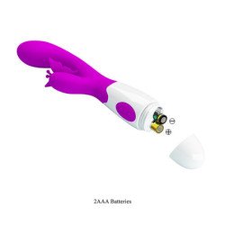 PRETTY LOVE - BUTTERFLY KISS VIBRADOR CON FORMA DE CONEJO DE 30 FUNCIONES MORADO