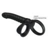 PRETTY LOVE - VIBRADOR ANAL MERRITT CON ANILLO Y VIBRACIÓN NEGRO