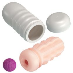 PRETTY LOVE - VAGINAL SMOOTHING MASTURBATOR WITH SUCTION CUP AND INTERNAL TEXTURES