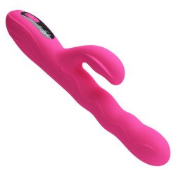PRETTY LOVE - VIBRADOR MULTIFUNCIONAL DE CONEJO PARA INVIERNO CON PANTALLA LED ROSA