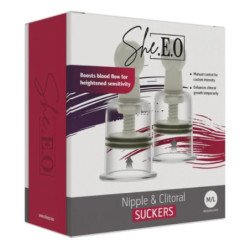 SHE.E.O - NIPPLE AND CLITORAL SUCTION DEVICES M/L