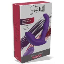 SHE.E.O - ROTATING VIBRATING ANAL STIMULATOR WITH REMOTE CONTROL - PURPLE