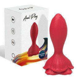 ARMONY - VIBRADOR ROSA Y TAPÓN ANAL PEQUEÑO CON CONTROL REMOTO ROJO