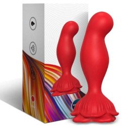 ARMONY - VIBRADOR ROSA Y TAPÓN ANAL CON CONTROL REMOTO ROJO