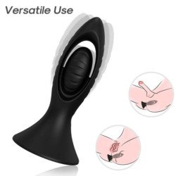 ARMONY - VIBRADOR Y TAPÓN ANAL DE SILICONA NEGRA