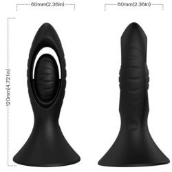 ARMONY - VIBRADOR Y TAPÓN ANAL DE SILICONA NEGRA