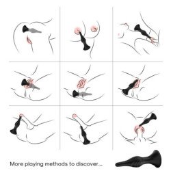 ARMONY - VIBRADOR Y TAPÓN ANAL CON CONTROL REMOTO NEGRO