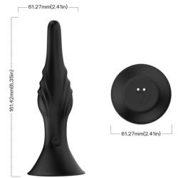 ARMONY - VIBRADOR Y TAPÓN ANAL CON CONTROL REMOTO NEGRO