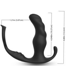ARMONY - VIBRADOR ANAL DE PRÓSTATA KNIGHT Y ANILLO CON CONTROL REMOTO NEGRO