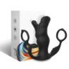ARMONY - VIBRADOR ANAL DE PRÓSTATA KNIGHT Y ANILLO CON CONTROL REMOTO NEGRO