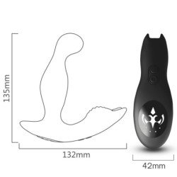 ARMONY - VIBRADOR ANAL BAT KING, ROTADOR DE PRÓSTATA, CONTROL REMOTO, NEGRO