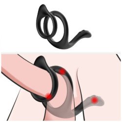 ARMONY - TAIL DOUBLE ANAL RING BLACK