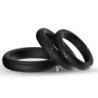 ARMONY - ANILLO DE SILICONA TRIPLE NEGRO