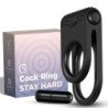 ARMONY - ANILLO VIBRADOR DOBLE TWINS PARA PAREJAS NEGRO