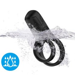 ARMONY - VIBRADOR DE DOBLE ANILLO NEGRO