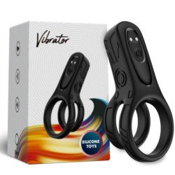 ARMONY - VIBRADOR DE DOBLE ANILLO NEGRO