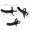 ARMONY - DILDO CON ANILLO Y VIBRADOR NEGRO