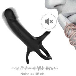 ARMONY - DILDO CON ANILLO Y VIBRADOR NEGRO