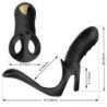 ARMONY - ANILLO VIBRADOR JOY JUMPER PARA PAREJAS Y TAPÓN ANAL NEGRO