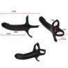 ARMONY - DILDO CON ANILLO Y VIBRADOR CON CONTROL REMOTO NEGRO