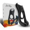 ARMONY - ANILLO VIBRADOR DOBLE VEYRON PARA PAREJAS, COLOR NEGRO