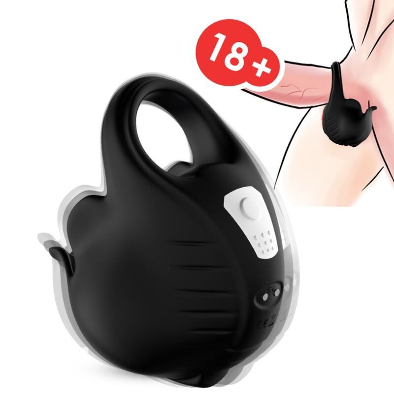 ARMONY - ANILLO VIBRADOR DE VENTOSAS NEGRO