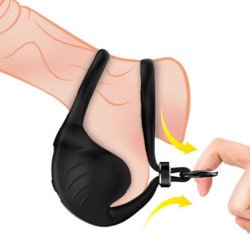 ARMONY - ANILLO VIBRADOR DE ESCROTO MANTA CON CONTROL REMOTO NEGRO