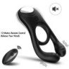 ARMONY - ANILLO VIBRADOR DOBLE VEYRON PARA PAREJAS CON CONTROL REMOTO, NEGRO