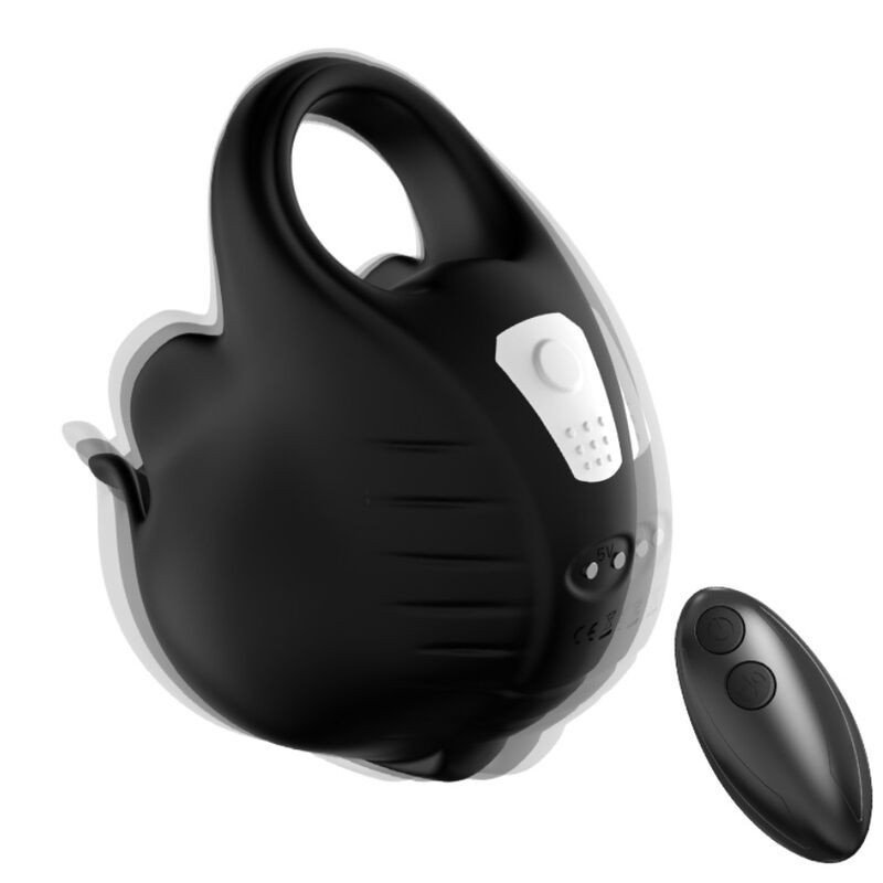ARMONY - ANILLO VIBRADOR DE VENTOSAS CON CONTROL REMOTO NEGRO