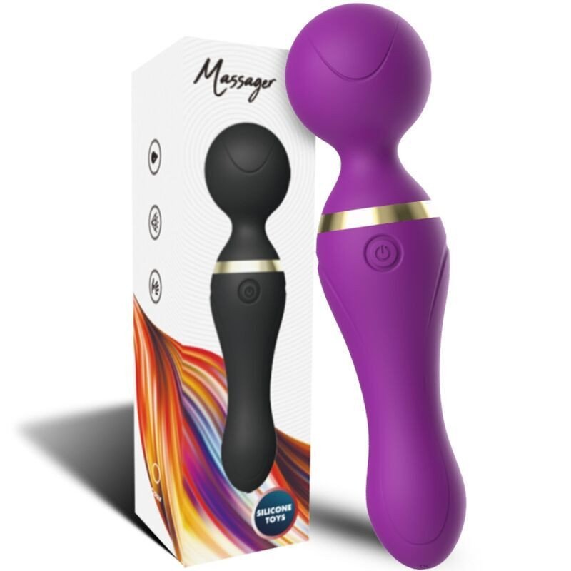 ARMONY - MASAJEADOR Y VIBRADOR FREEZA CON CABEZAL SÚPER FLEXIBLE, COLOR MORADO