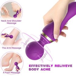 ARMONY - MASAJEADOR Y VIBRADOR FREEZA CON CABEZAL SÚPER FLEXIBLE, COLOR MORADO