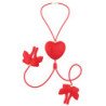 ARMONY - PINZAS MAGNÉTICAS PARA PEZONES CON VIBRACIÓN, FORMA DE MARIPOSA, COLOR ROJO
