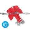 ARMONY - PINZAS MAGNÉTICAS PARA PEZONES CON VIBRACIÓN, FORMA DE MARIPOSA, COLOR ROJO