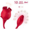 ARMONY - PINK CLITORIS SUCKER & VIBRATOR 10 MODES RED
